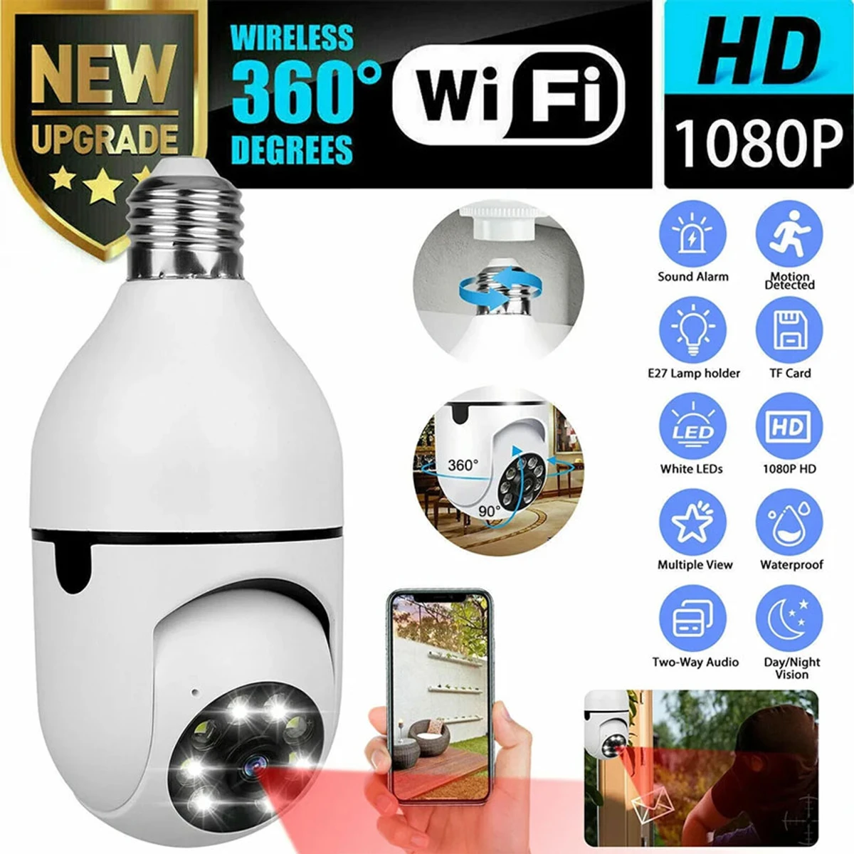 V380 Bulb Camera – Smart Security Solution