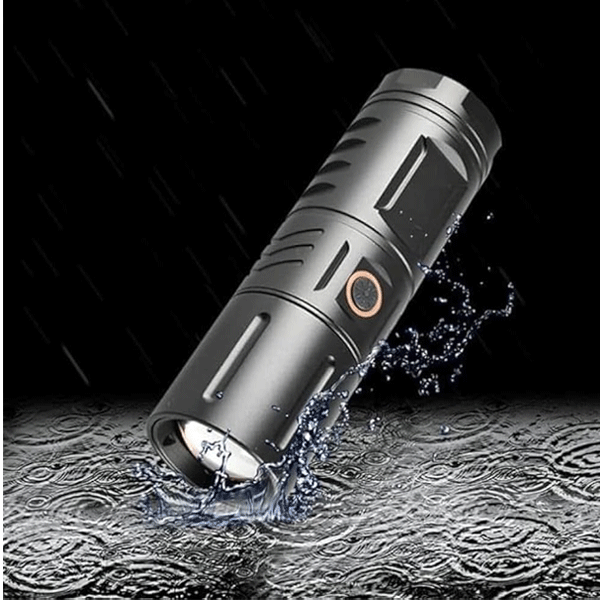 Rechargeable LED Torch Light Waterproof Strong LED Flashlight With Power Bank