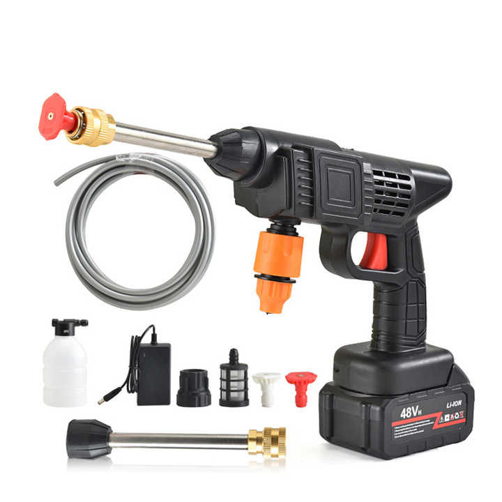 2 Battery 48V Rechargeable High Pressure Washer Gun